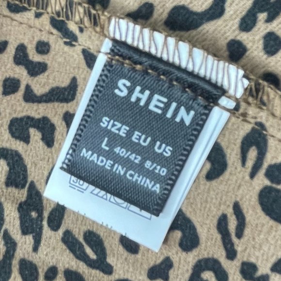 👗 Shein | NWOT Long Sleeved Leopard Print Dress | Size L - Picture 5 of 7
